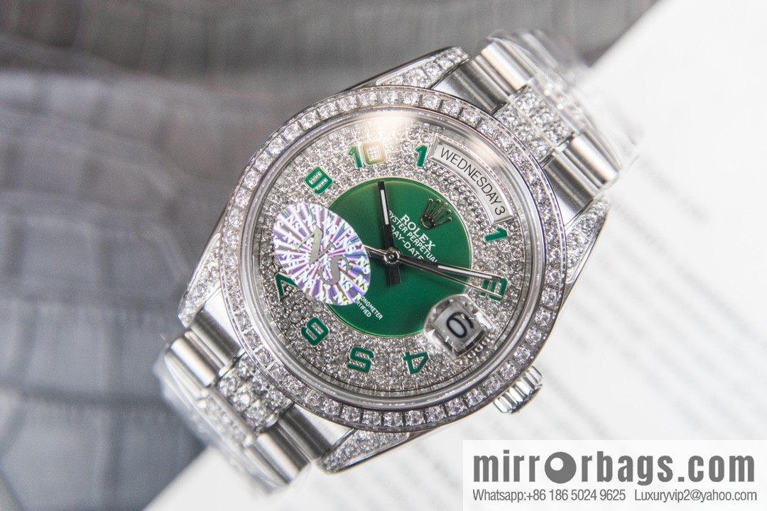 NS-Factory Rolex Log Full Diamond Series Swiss 2836 Movement Watch