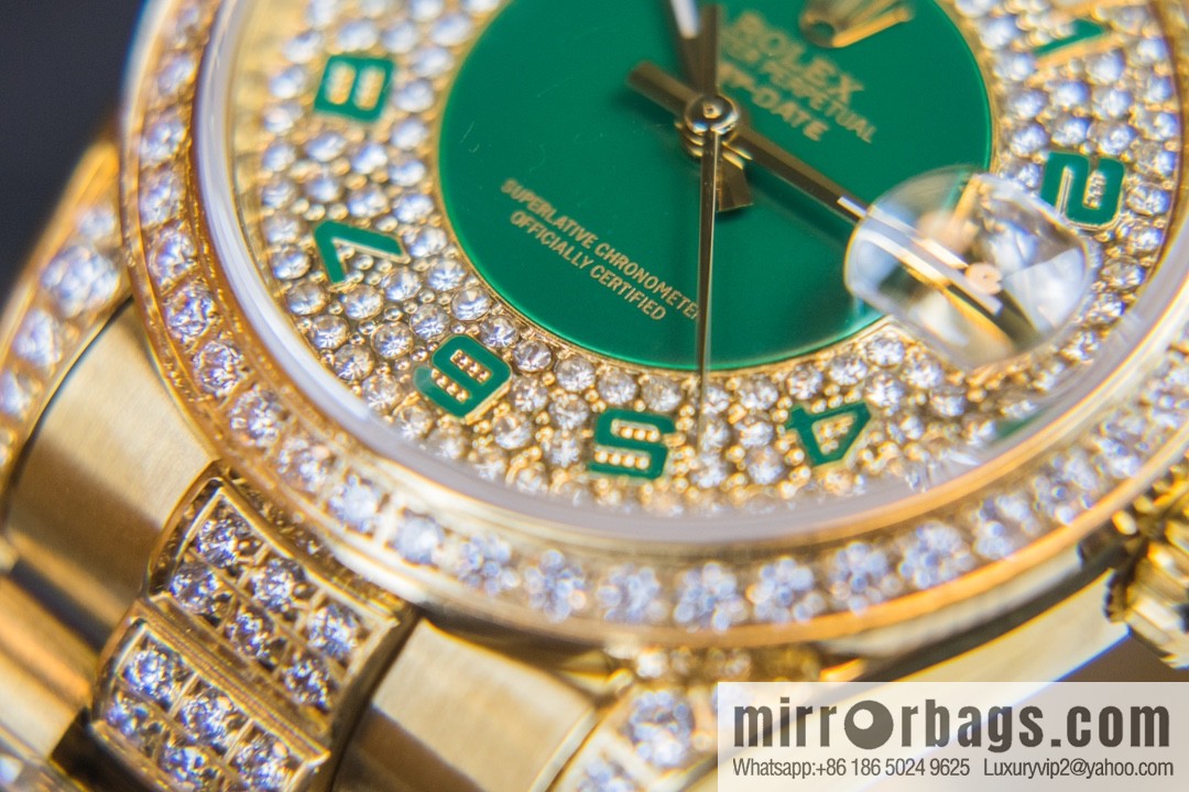 NS-Factory Rolex Log Full Diamond Series Swiss 2836 Movement Watch
