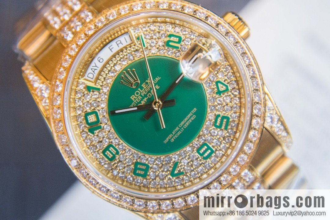 NS-Factory Rolex Log Full Diamond Series Swiss 2836 Movement Watch
