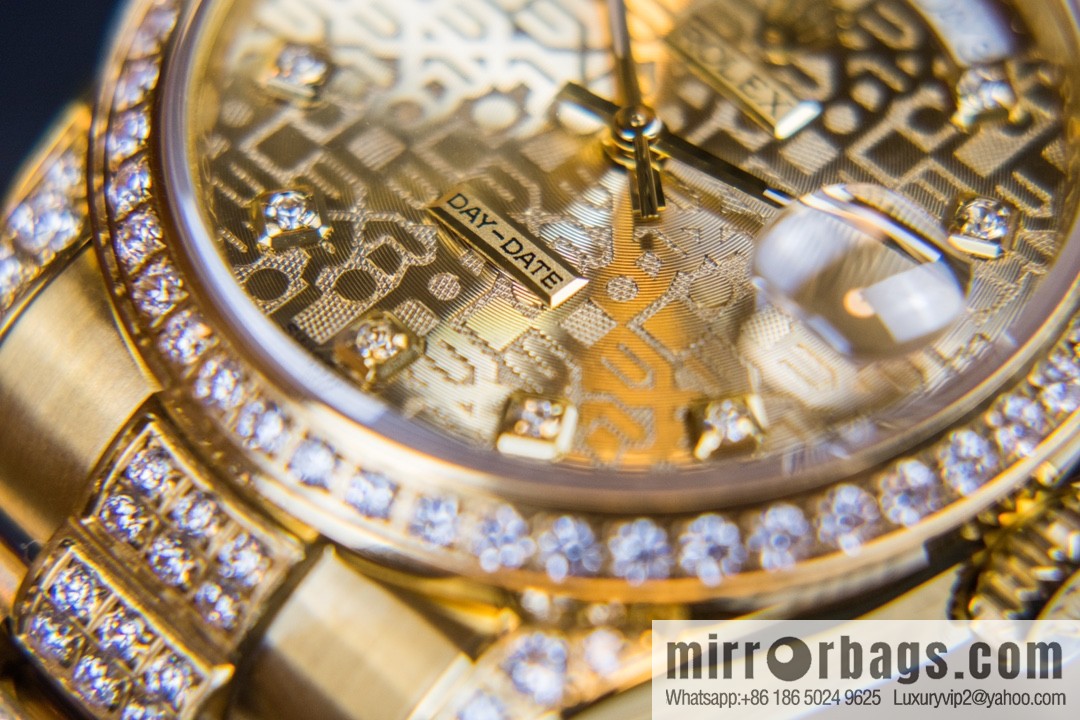 NS-Factory Rolex Log Full Diamond Series Swiss 2836 Movement Watch