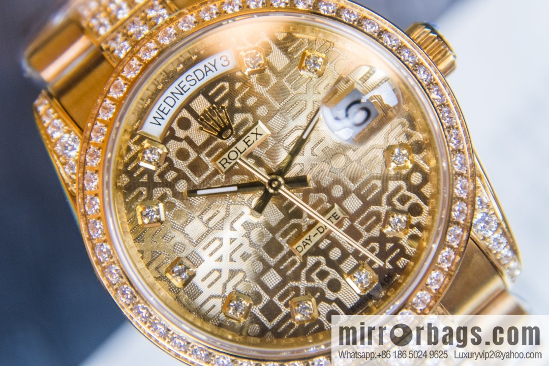 NS-Factory Rolex Log Full Diamond Series Swiss 2836 Movement Watch