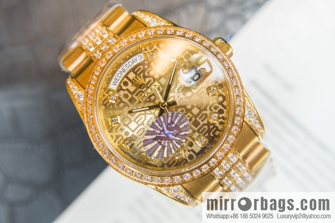 NS-Factory Rolex Log Full Diamond Series Swiss 2836 Movement Watch