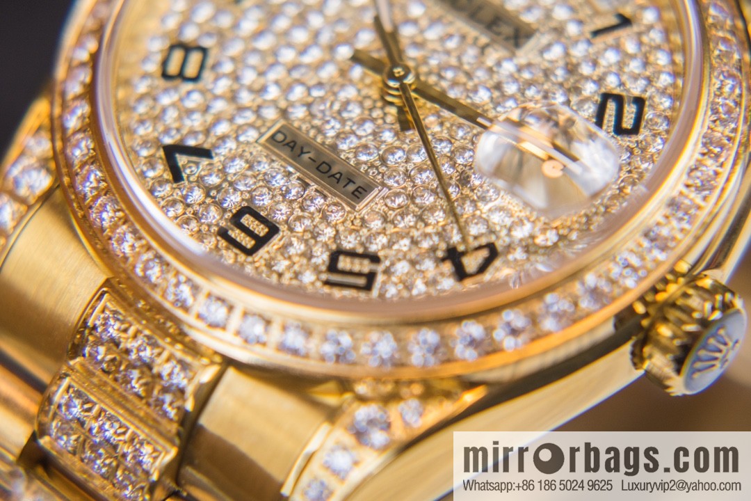 NS-Factory Rolex Log Full Diamond Series Swiss 2836 Movement Watch