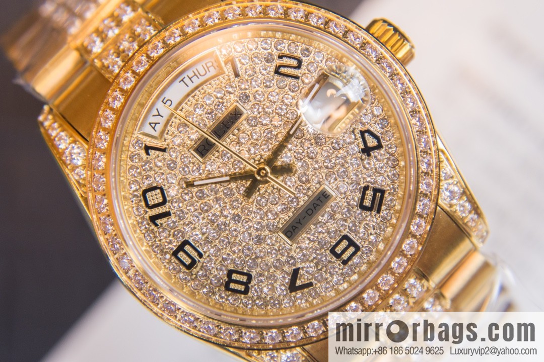 NS-Factory Rolex Log Full Diamond Series Swiss 2836 Movement Watch