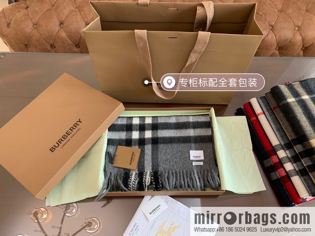 Burberry Classic Plaid 100% Cashmere Scarf