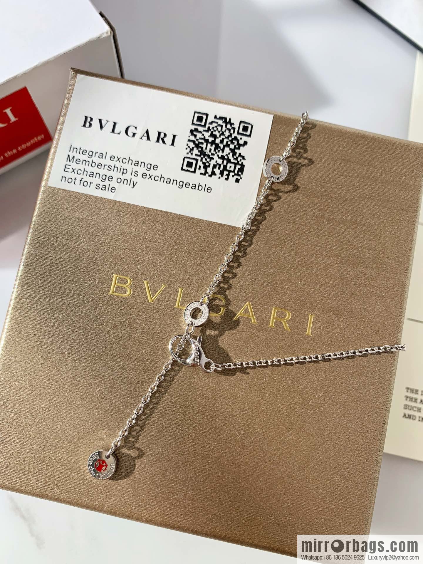 BVLGARI Bulgari charity red man necklace
