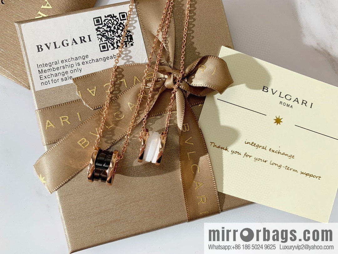 BVLGARI Bulgari classic black and white ceramic necklace