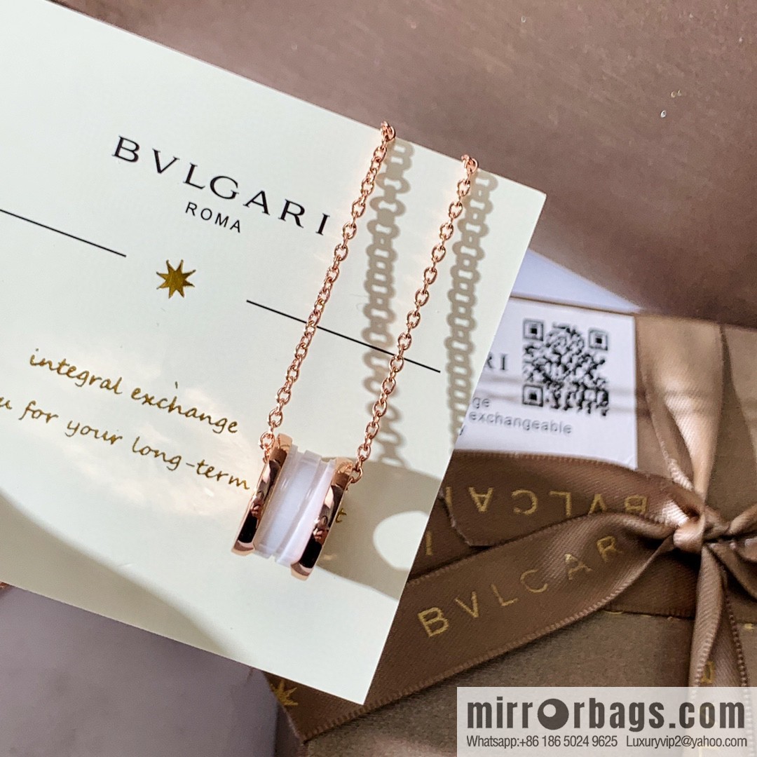BVLGARI Bulgari classic black and white ceramic necklace