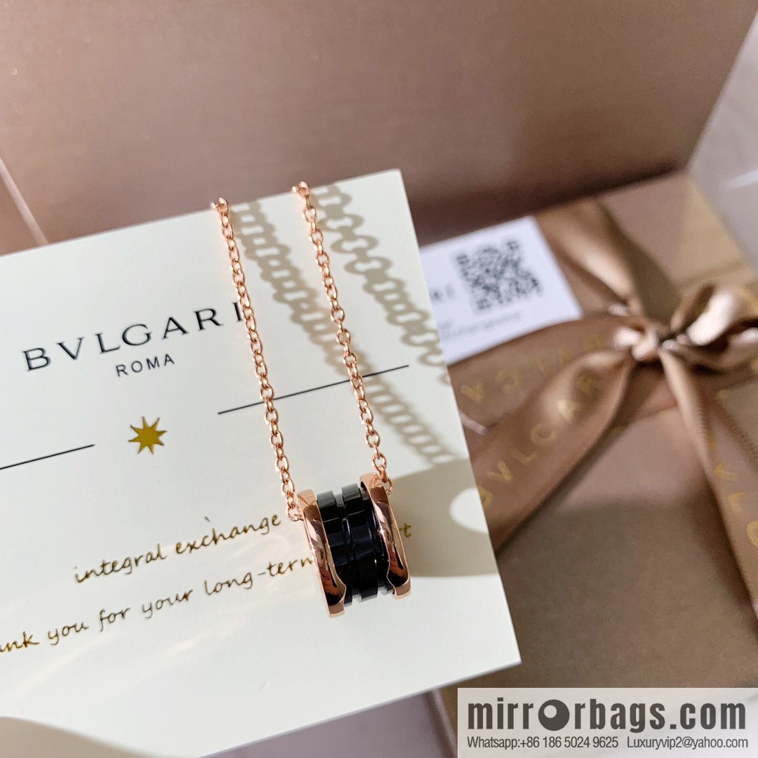 BVLGARI Bulgari classic black and white ceramic necklace