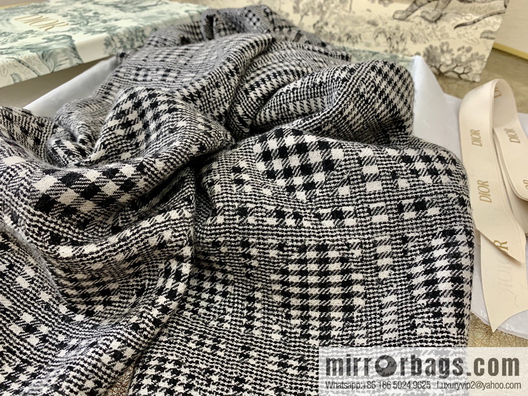 Dior Dior's unique style Teng pattern thousand bird grid new version long scarf