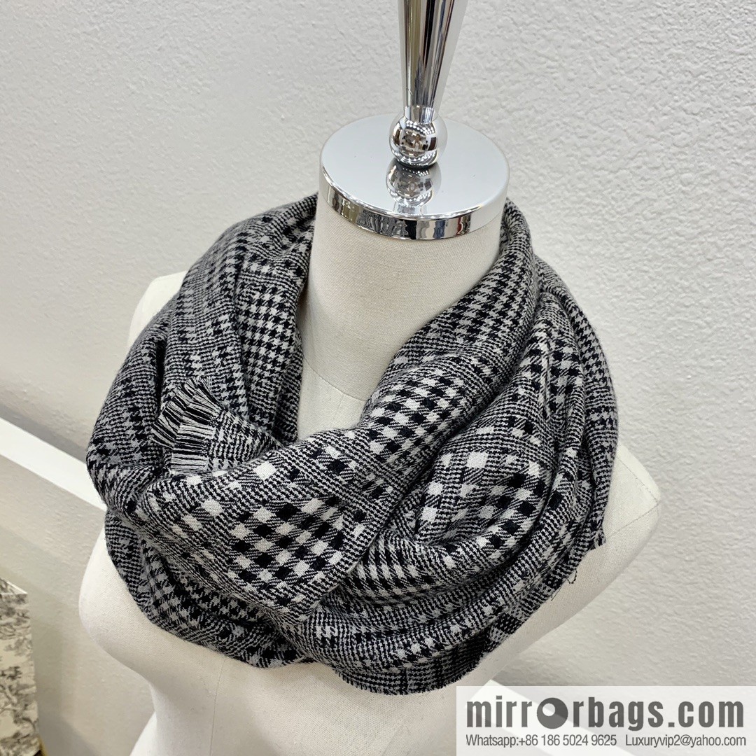 Dior Dior's unique style Teng pattern thousand bird grid new version long scarf