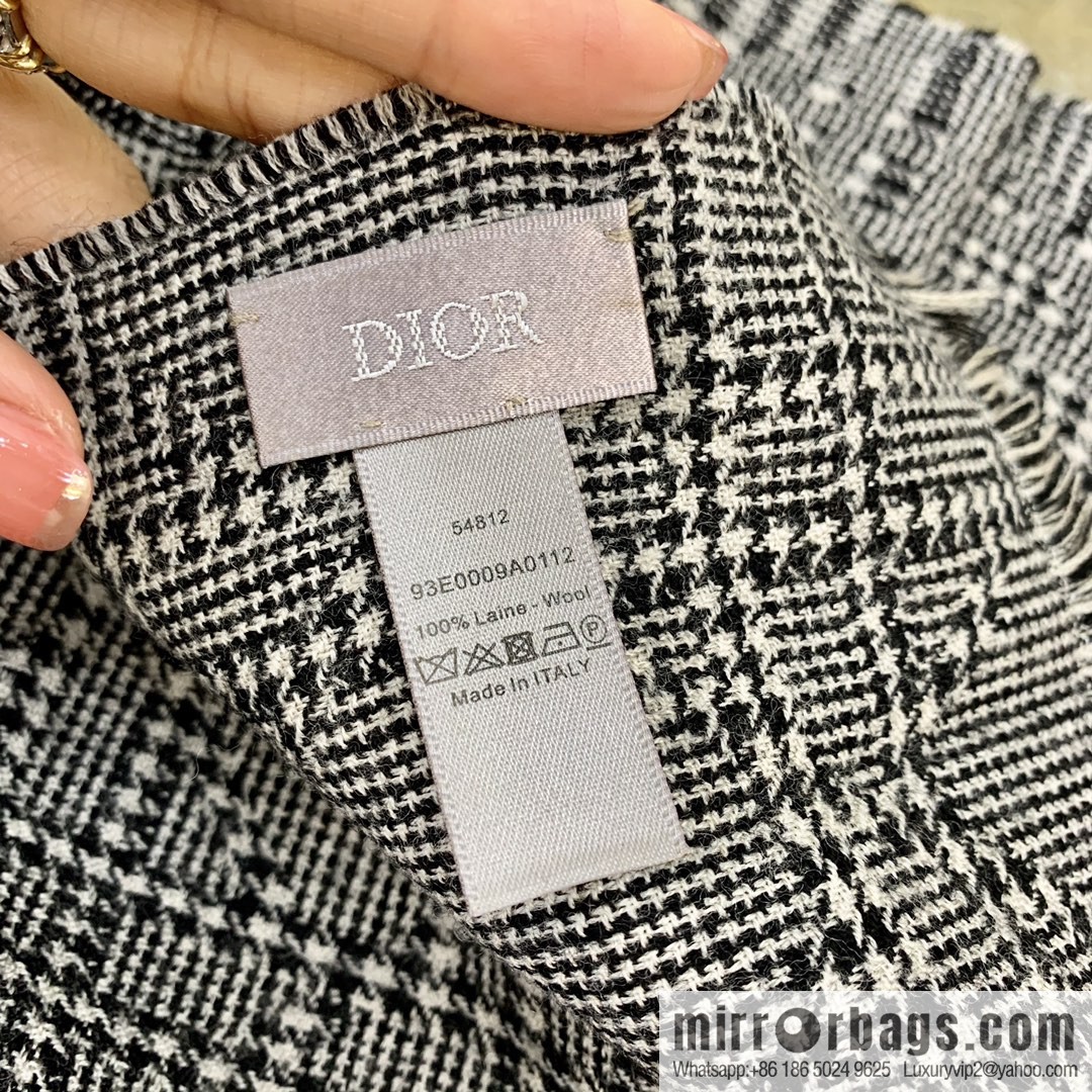 Dior Dior's unique style Teng pattern thousand bird grid new version long scarf