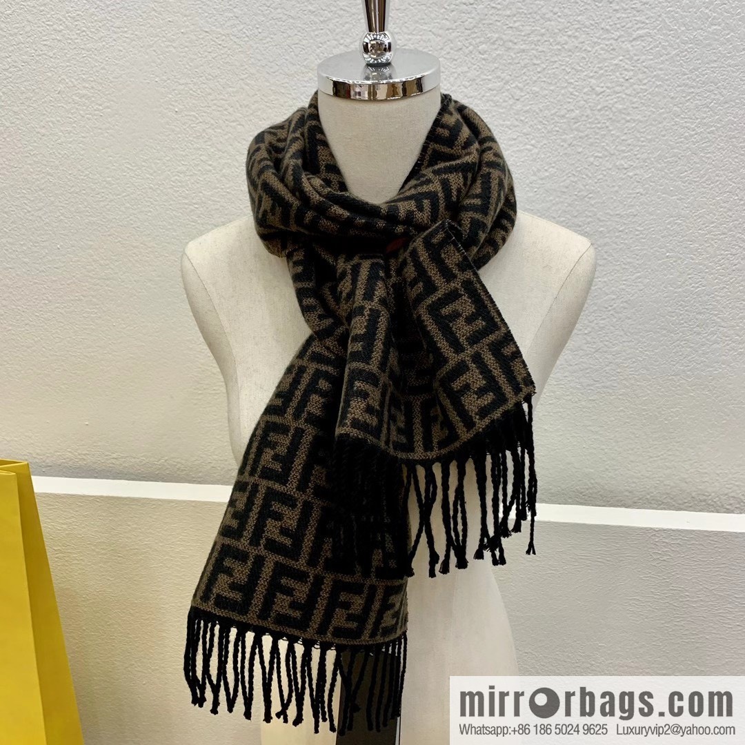 Fendi F letter series cashmere scarf