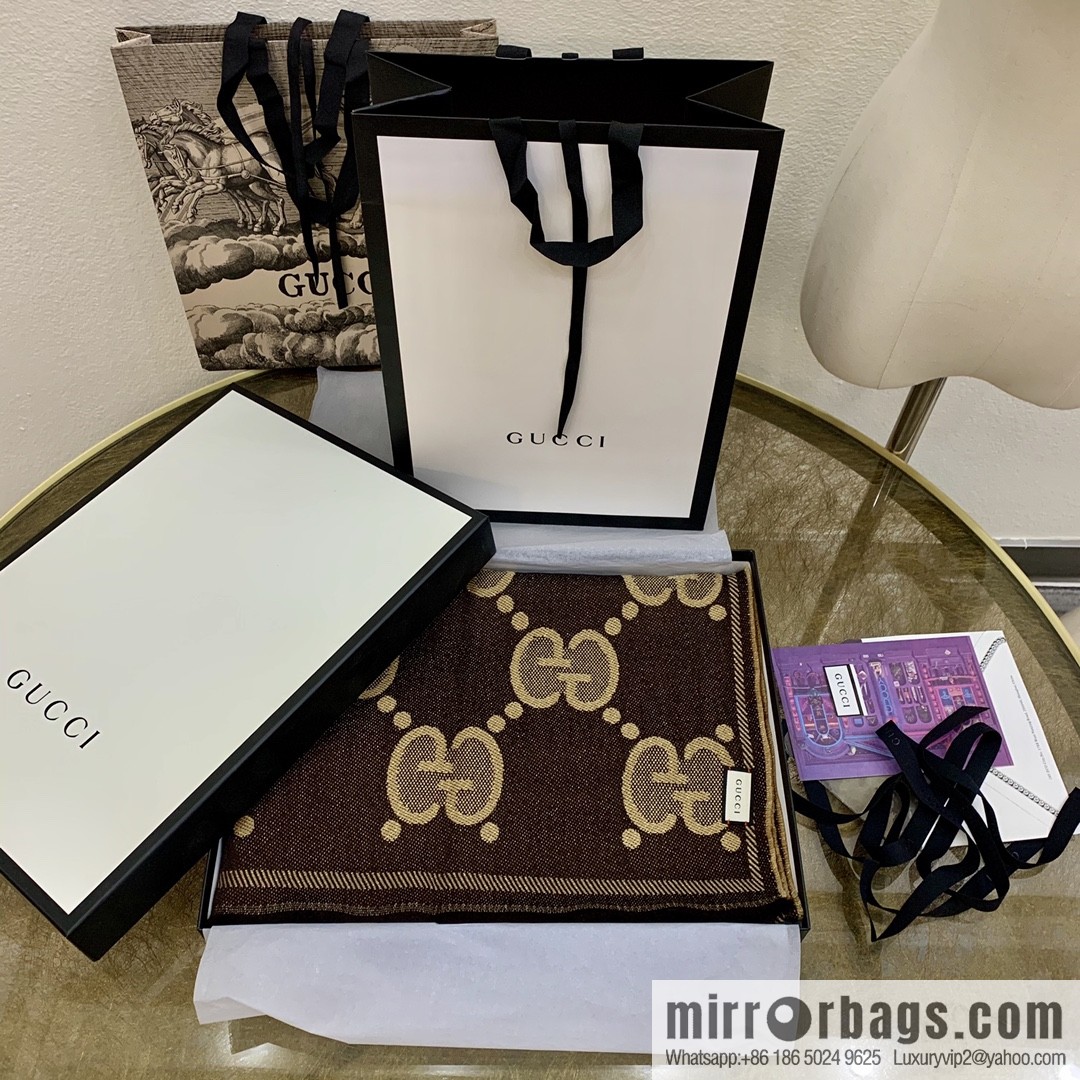 GUCCI Gucci Letter-interwoven jacquard scarf 598993