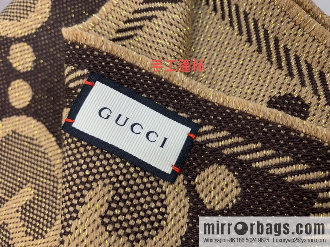GUCCI Gucci Letter-interwoven jacquard scarf 598993