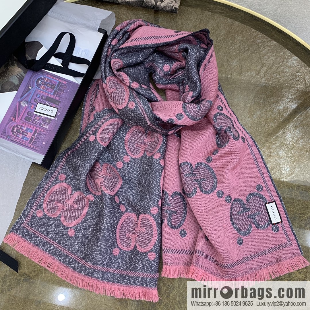 GUCCI Gucci Letter-interwoven jacquard scarf 598993