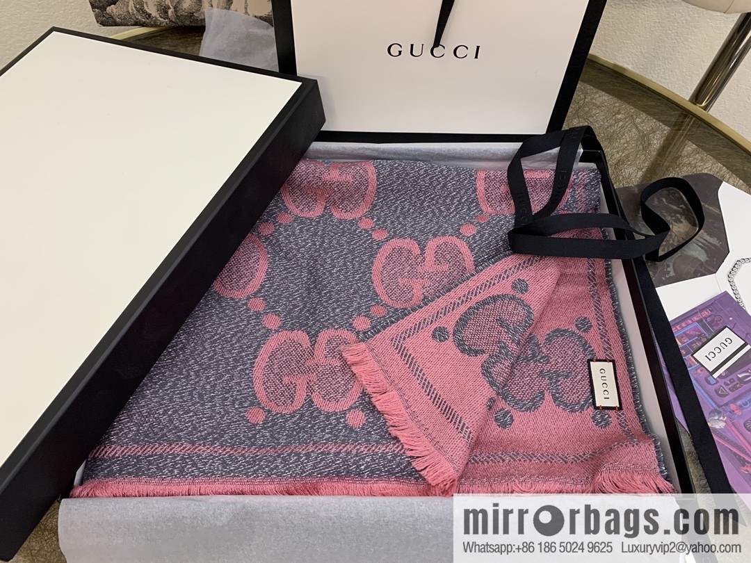 GUCCI Gucci Letter-interwoven jacquard scarf 598993