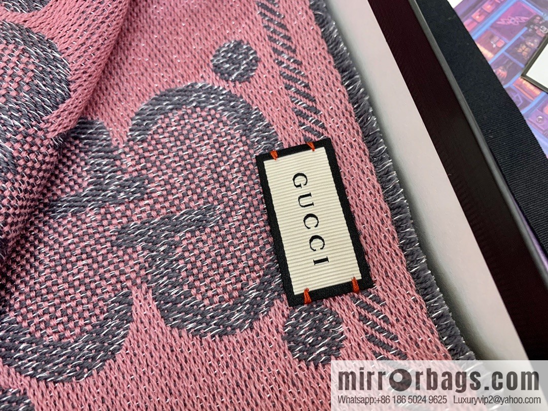 GUCCI Gucci Letter-interwoven jacquard scarf 598993