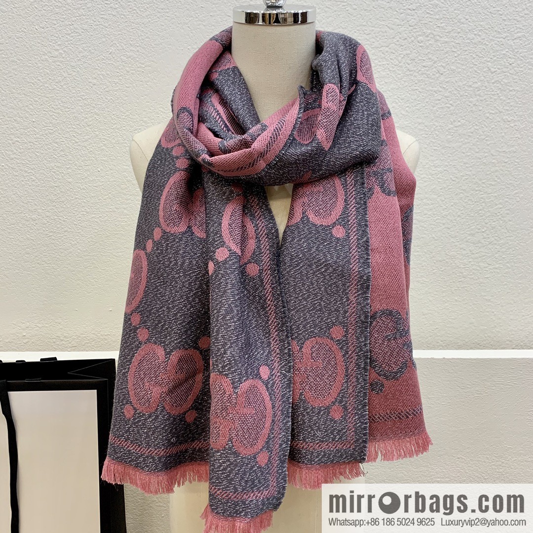 GUCCI Gucci Letter-interwoven jacquard scarf 598993