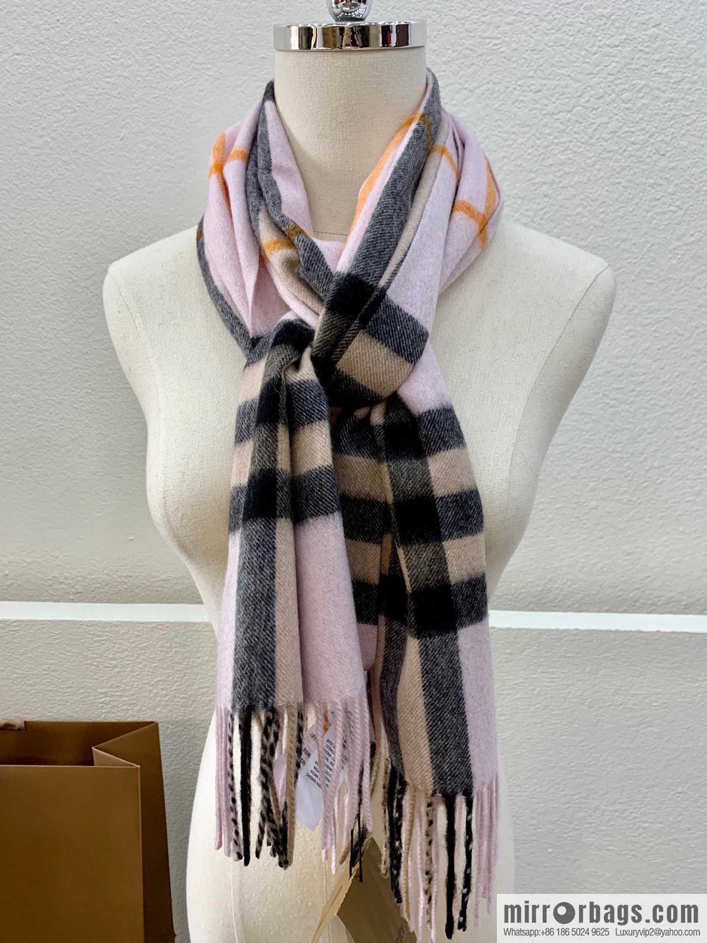 Burberry Classic Plaid 100% Cashmere Scarf