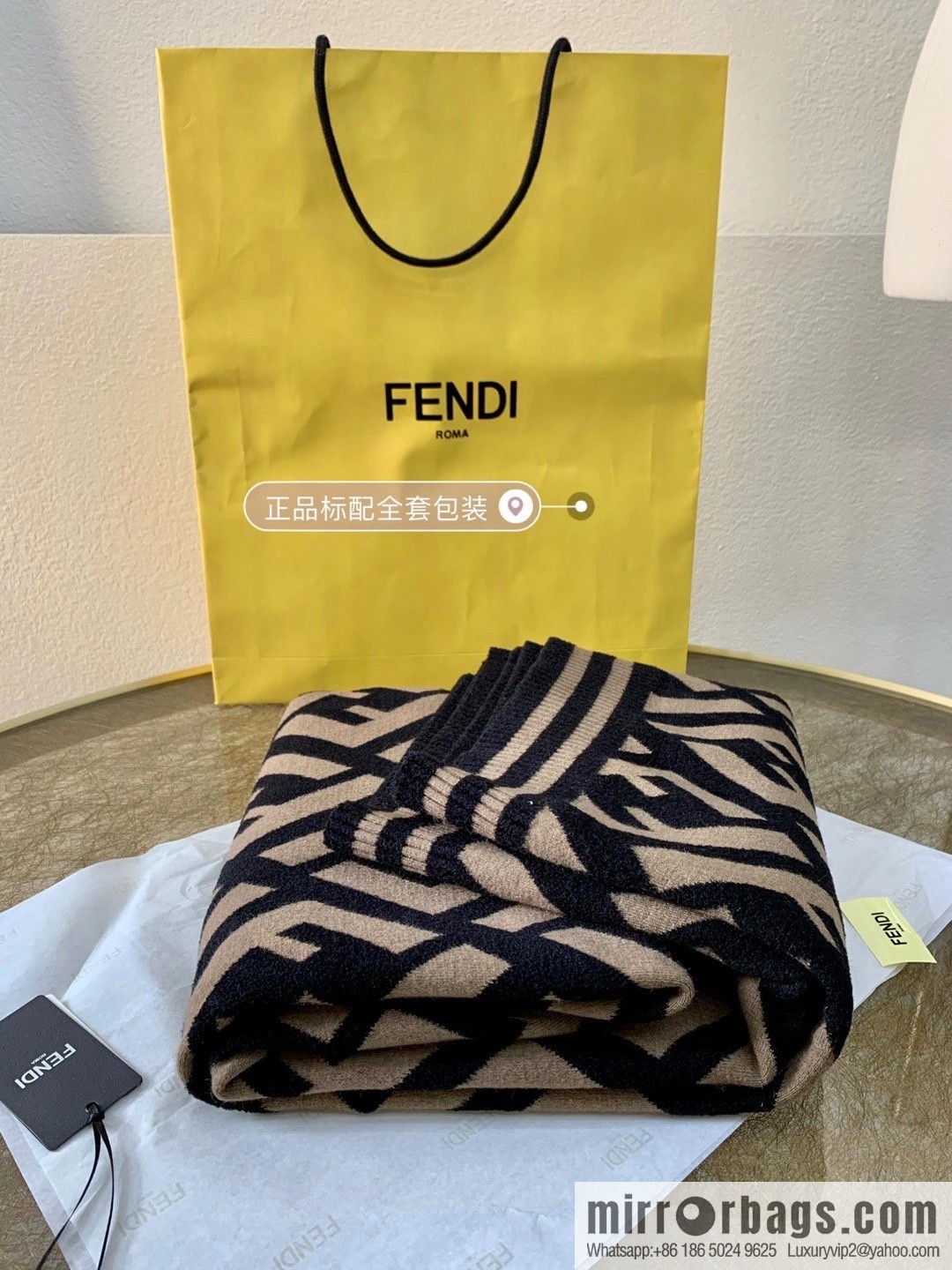 FENDI Fendi FF alphabet wool cape