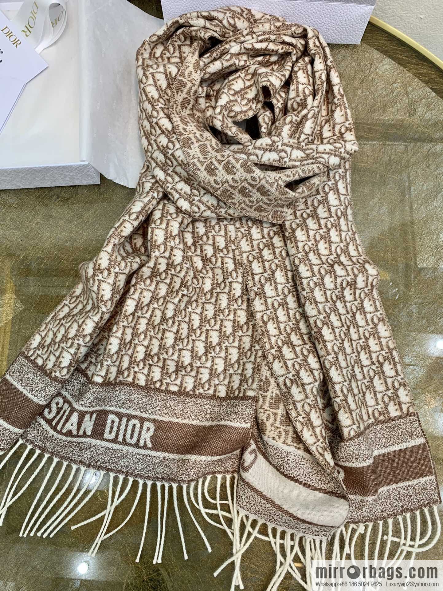 Dior classic old flower Oblique print new version cashmere scarf 01CDO309I093_C340