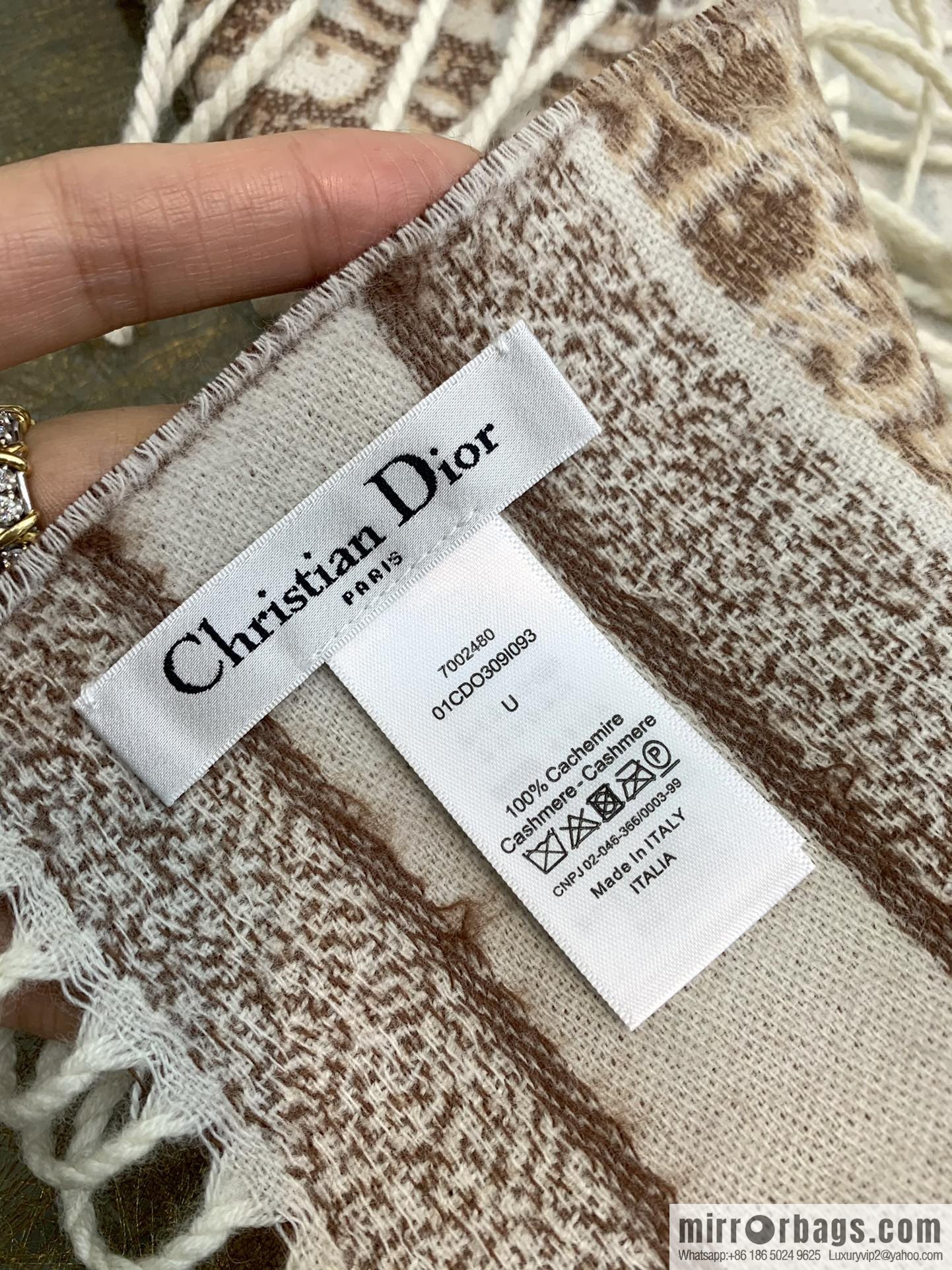 Dior classic old flower Oblique print new version cashmere scarf 01CDO309I093_C340