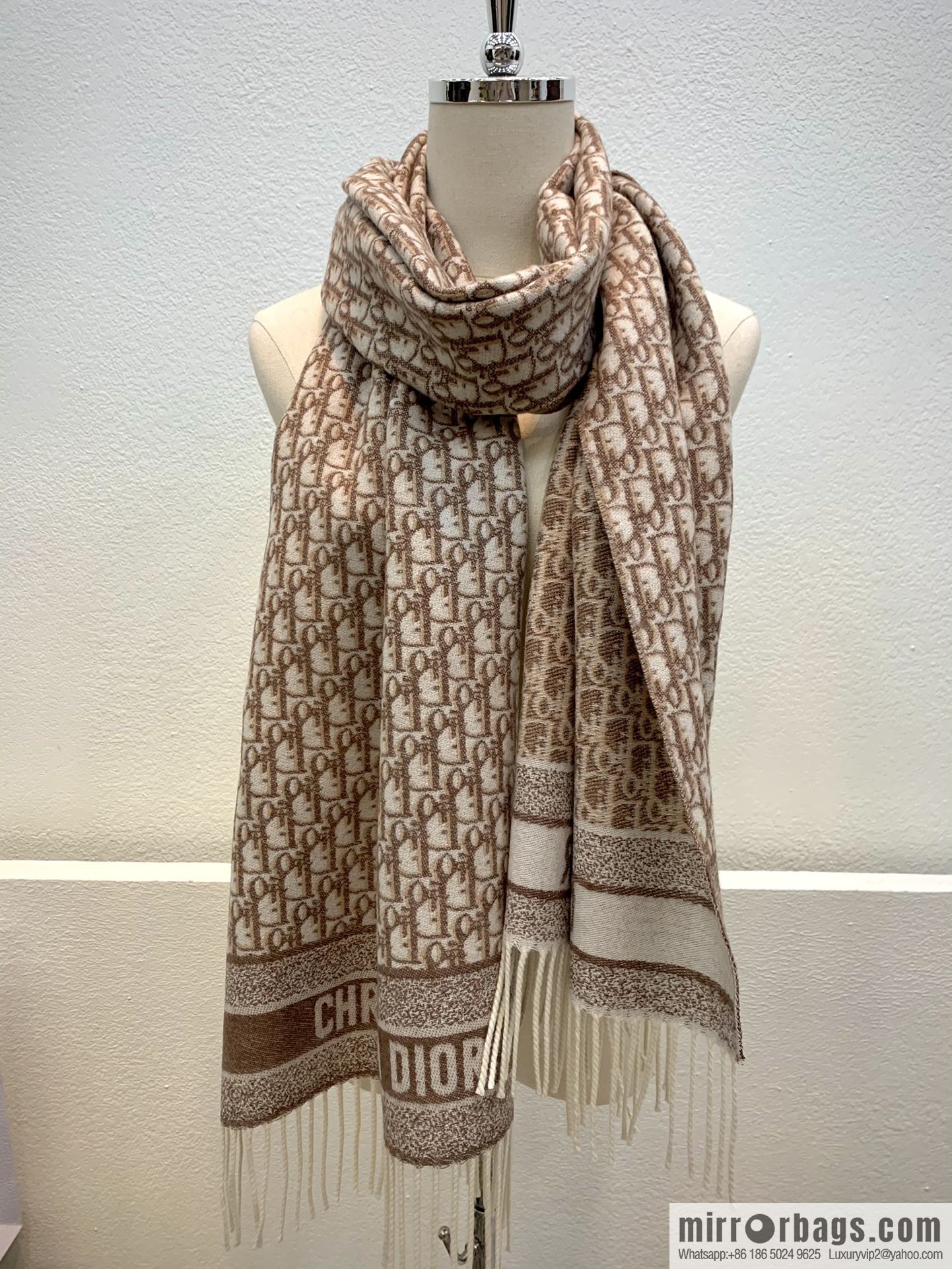 Dior classic old flower Oblique print new version cashmere scarf 01CDO309I093_C340