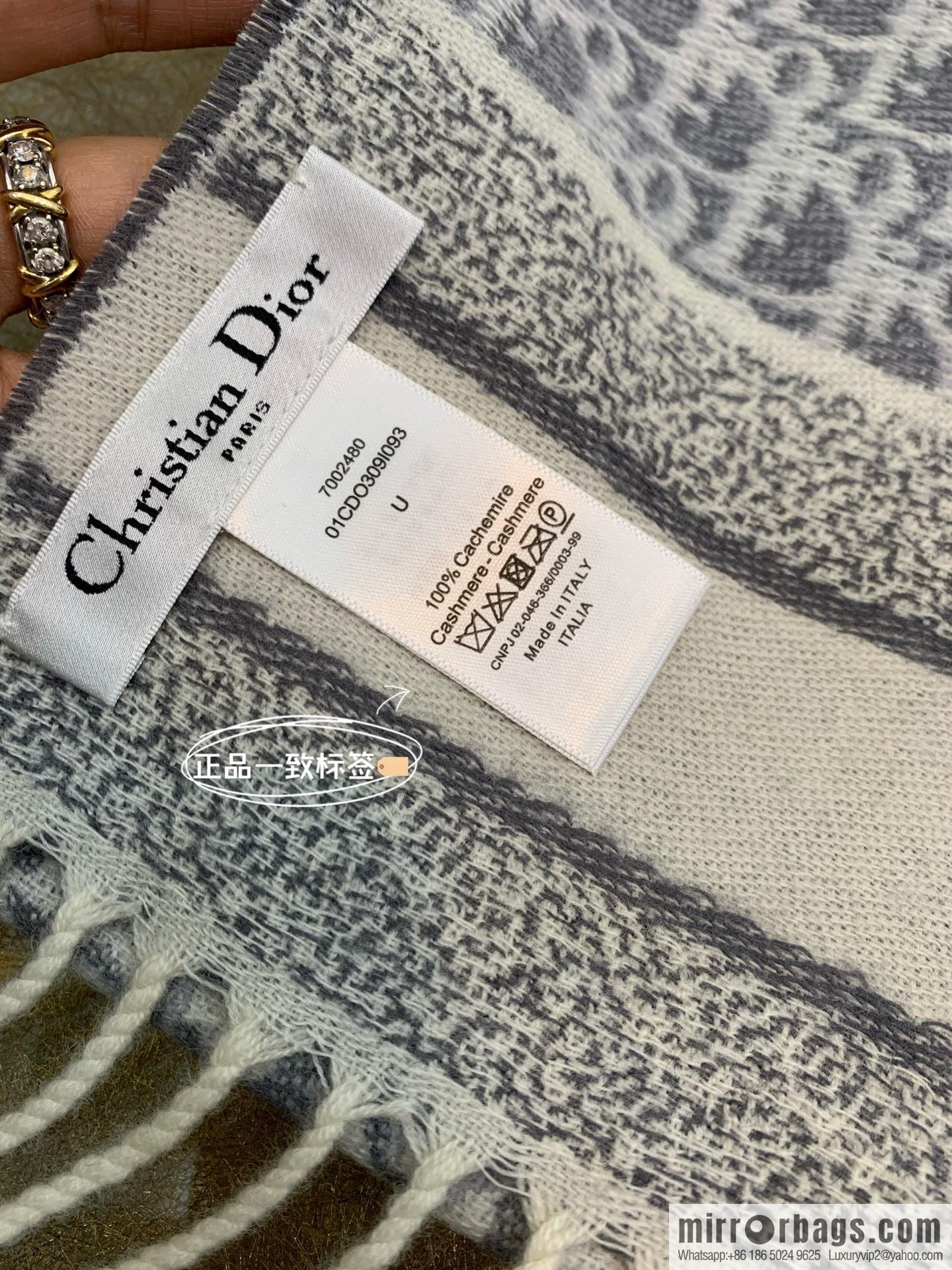 Dior classic old flower Oblique print new version cashmere scarf 01CDO309I093_C340
