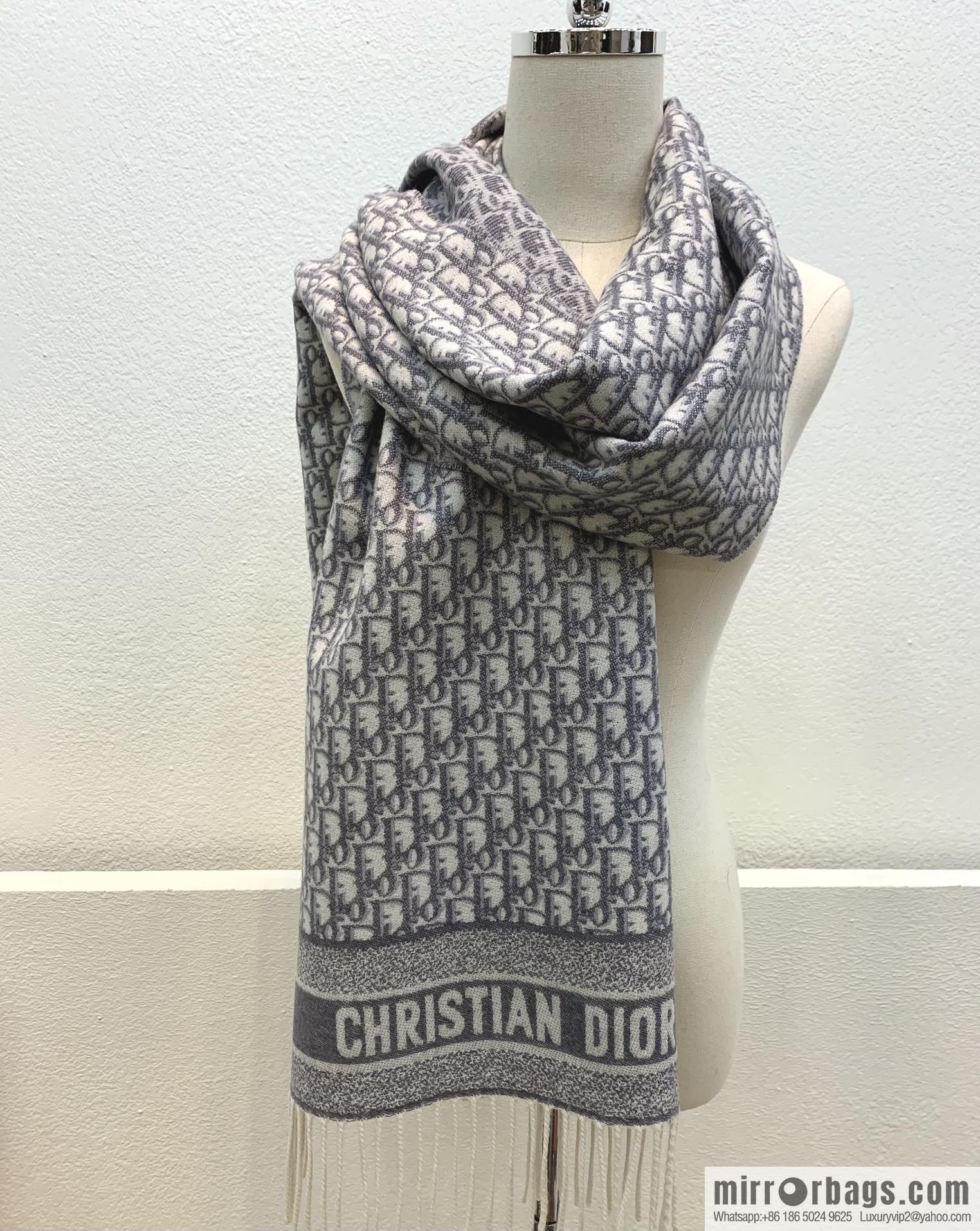 Dior classic old flower Oblique print new version cashmere scarf 01CDO309I093_C340