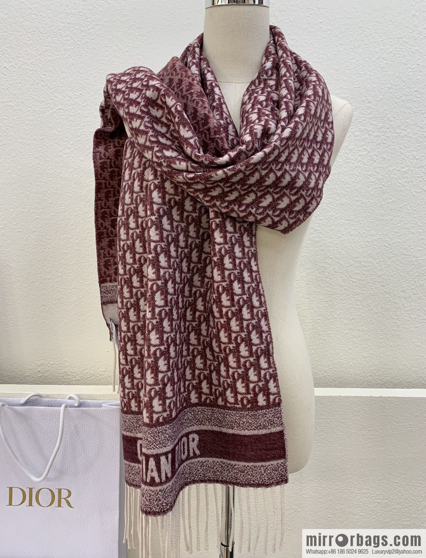 Dior classic old flower Oblique print new version cashmere scarf 01CDO309I093_C340