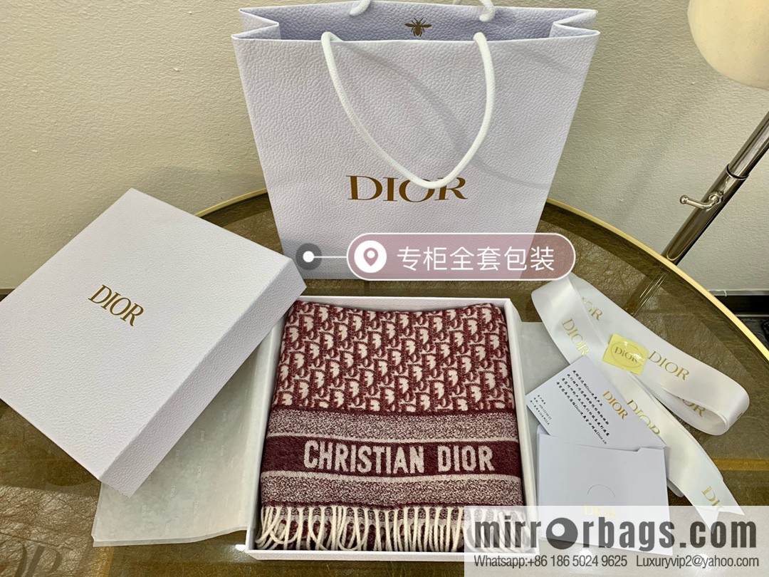 Dior classic old flower Oblique print new version cashmere scarf 01CDO309I093_C340