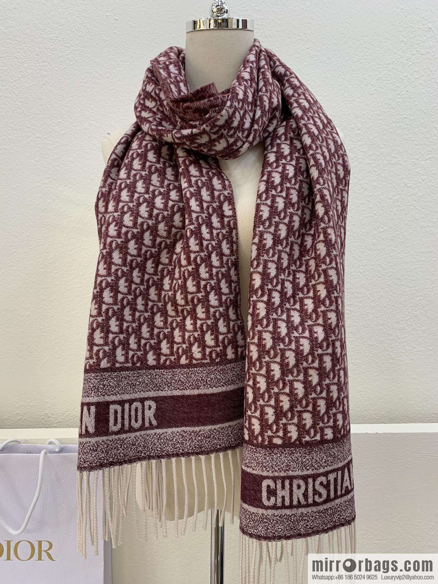 Dior classic old flower Oblique print new version cashmere scarf 01CDO309I093_C340