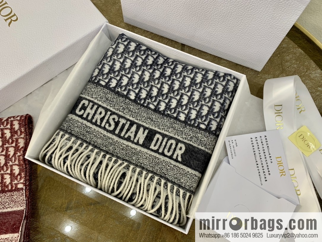 Dior classic old flower Oblique print new version cashmere scarf 01CDO309I093_C340
