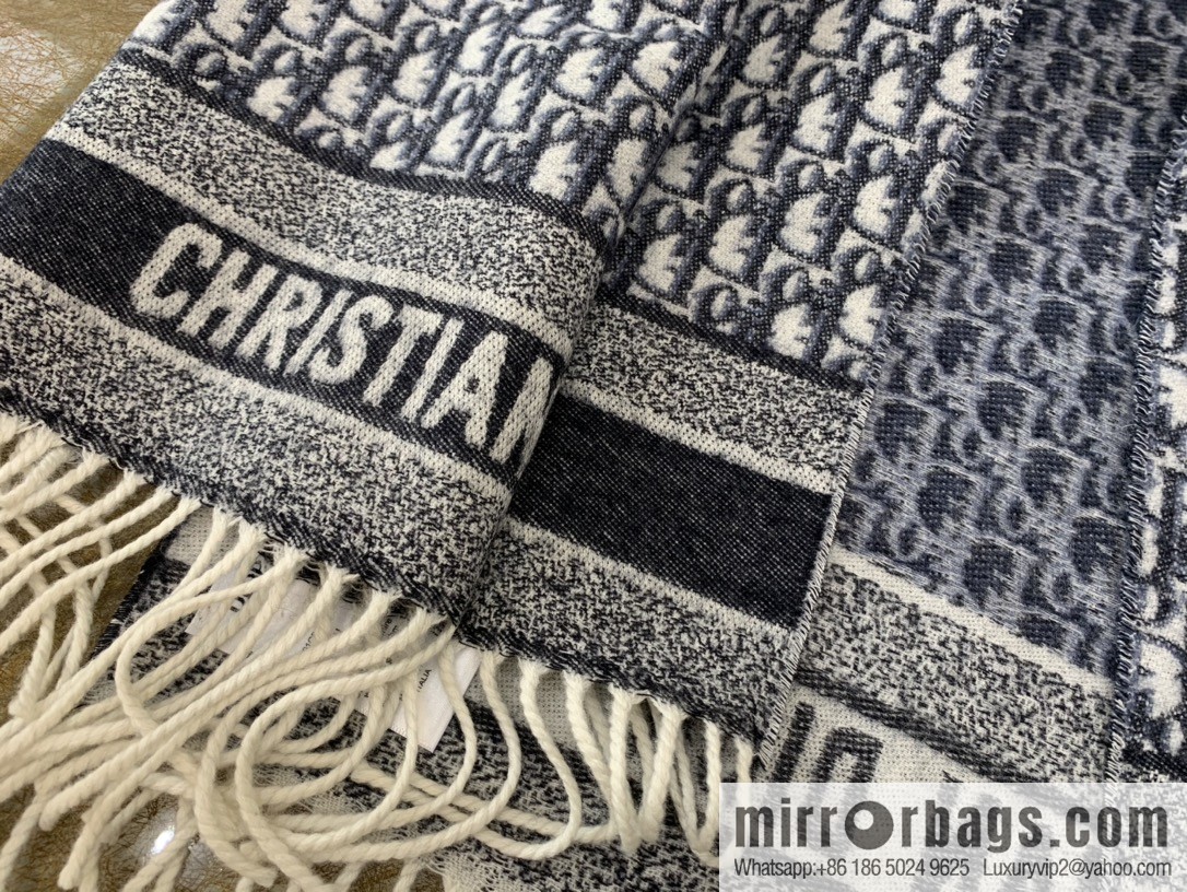 Dior classic old flower Oblique print new version cashmere scarf 01CDO309I093_C340