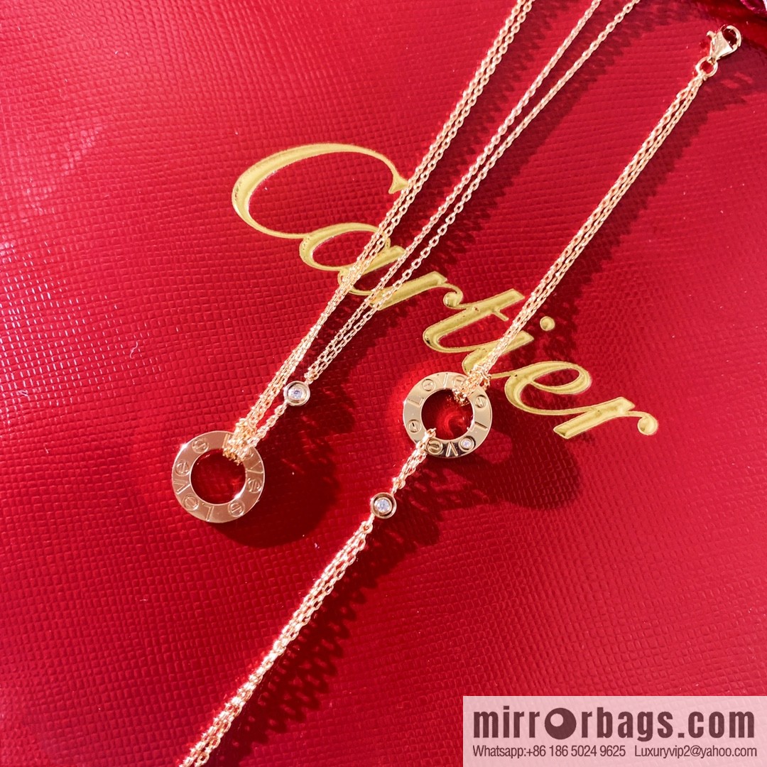 CARTIER Cartier LOVE series double chain necklace