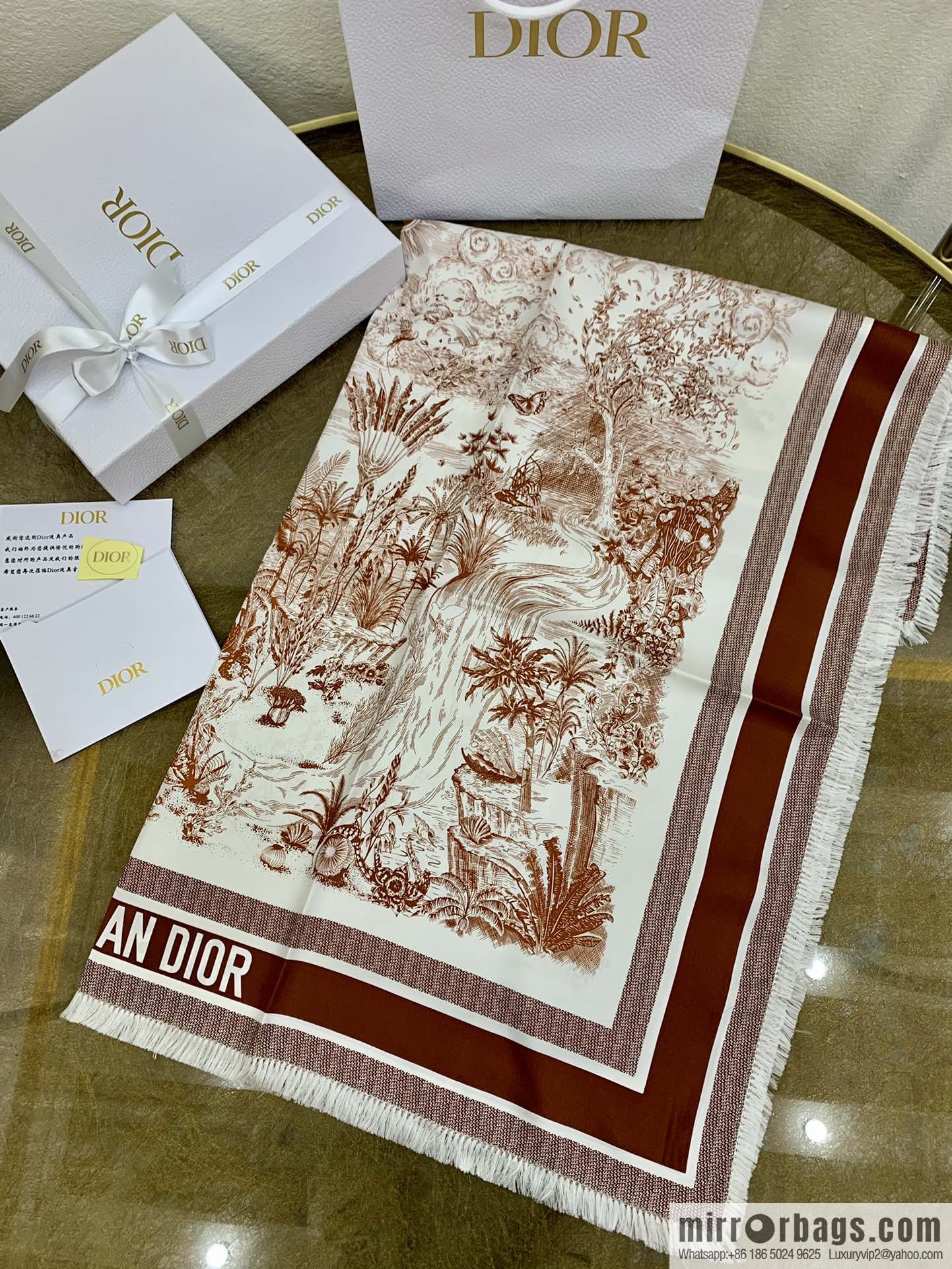 Dior 21 spring new silk square scarf