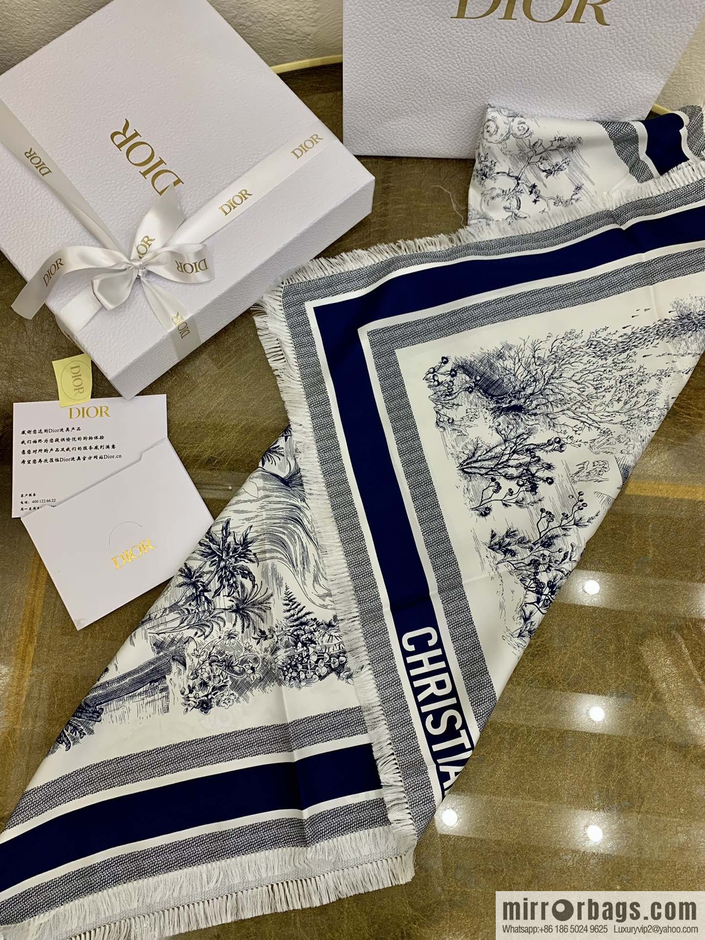 Dior 21 spring new silk square scarf