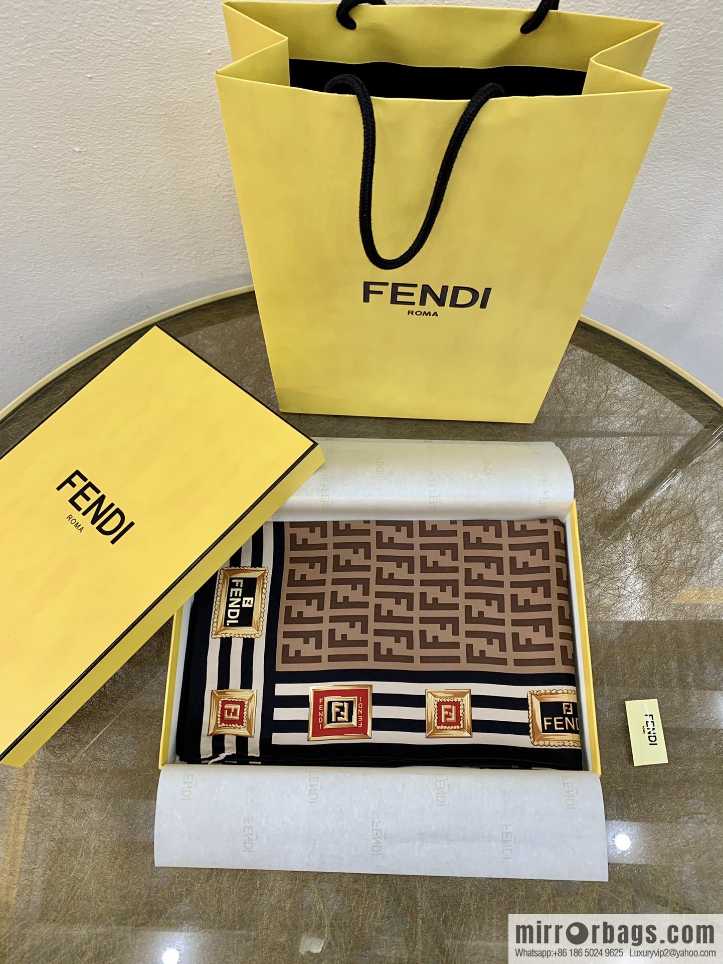 Fendi's new 100% silk scarf