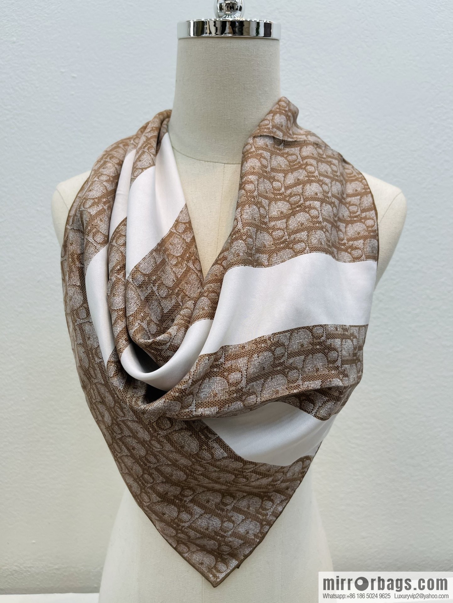Dior sand wash 100% silk scarf