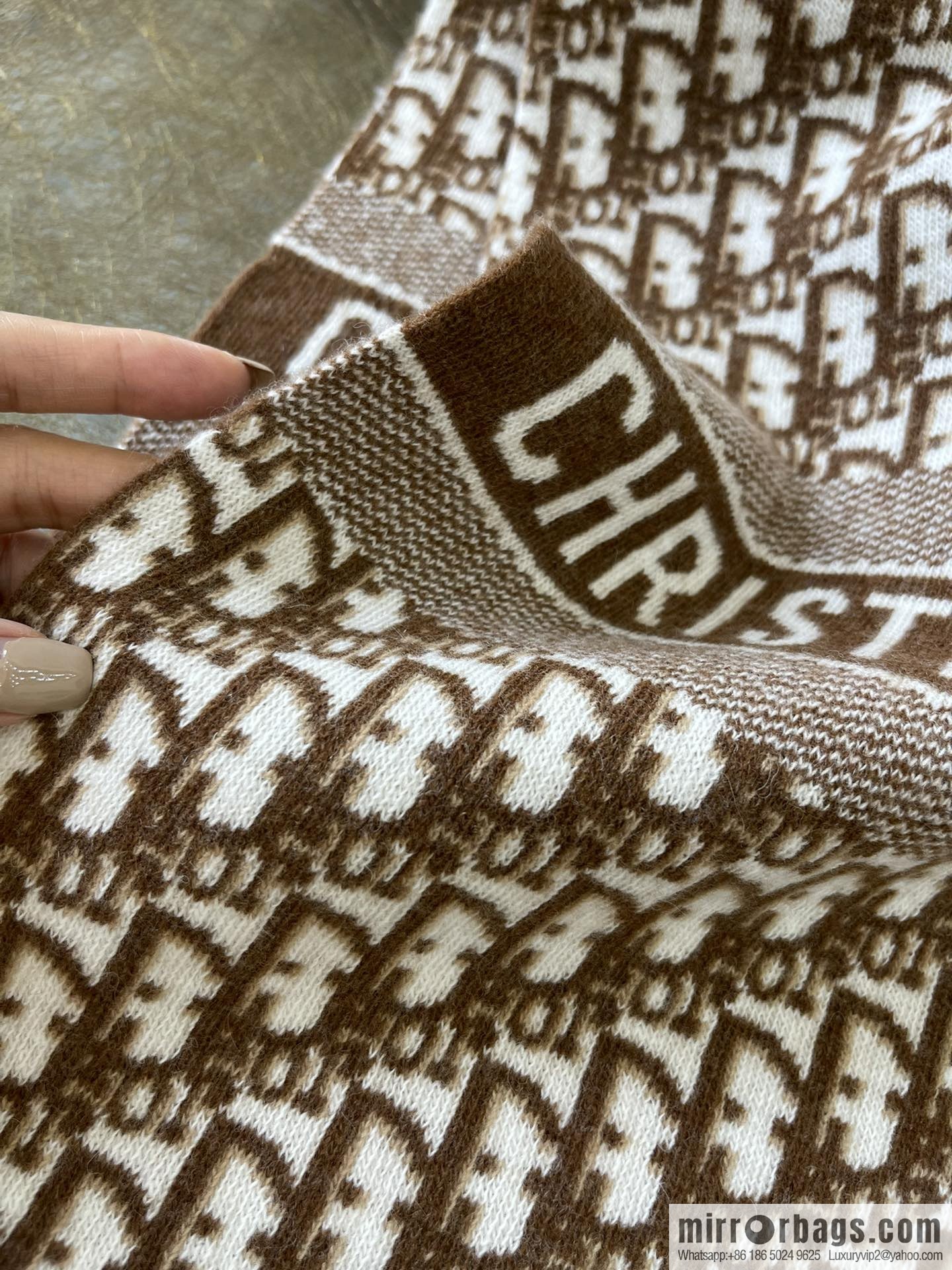 Dior Oblique printed wool-cashmere-blend scarf 91CDO313I171_C540