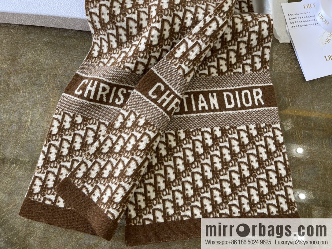 Dior Oblique printed wool-cashmere-blend scarf 91CDO313I171_C540
