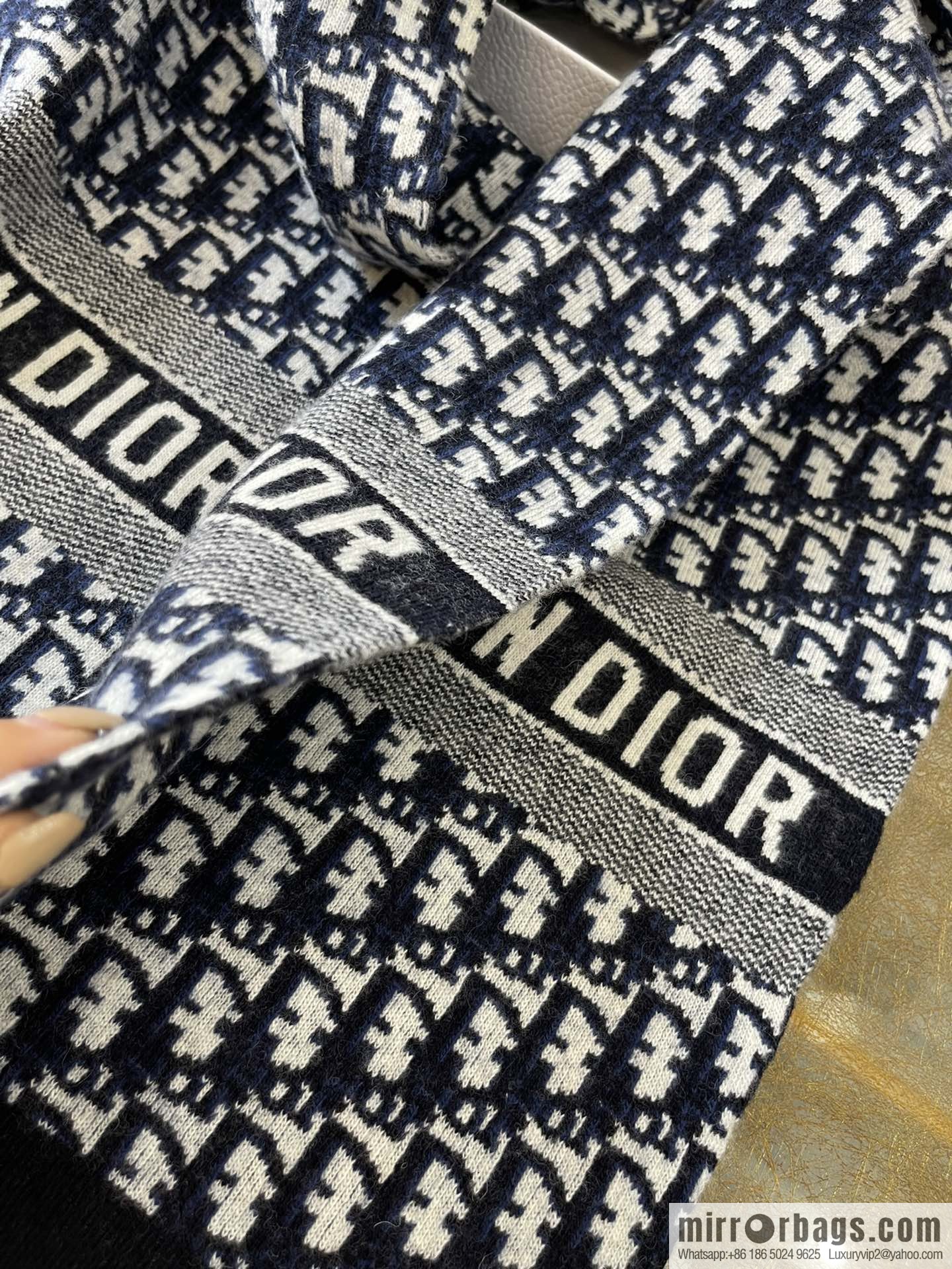 Dior Oblique printed wool-cashmere-blend scarf 91CDO313I171_C540