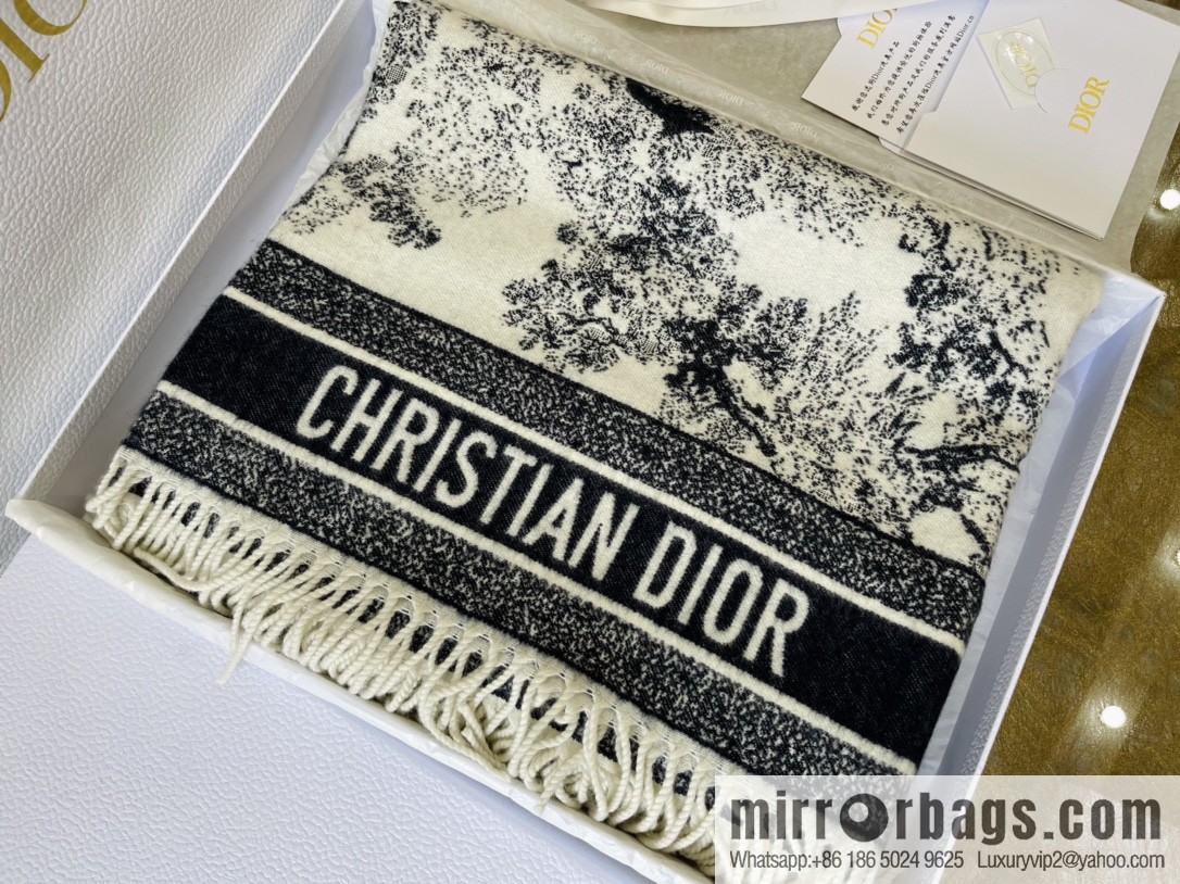 Dior Blue Rui Print Fierce Shawl 91DFI140I057