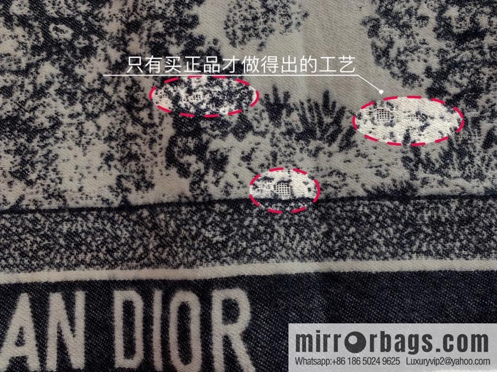 Dior Blue Rui Print Fierce Shawl 91DFI140I057