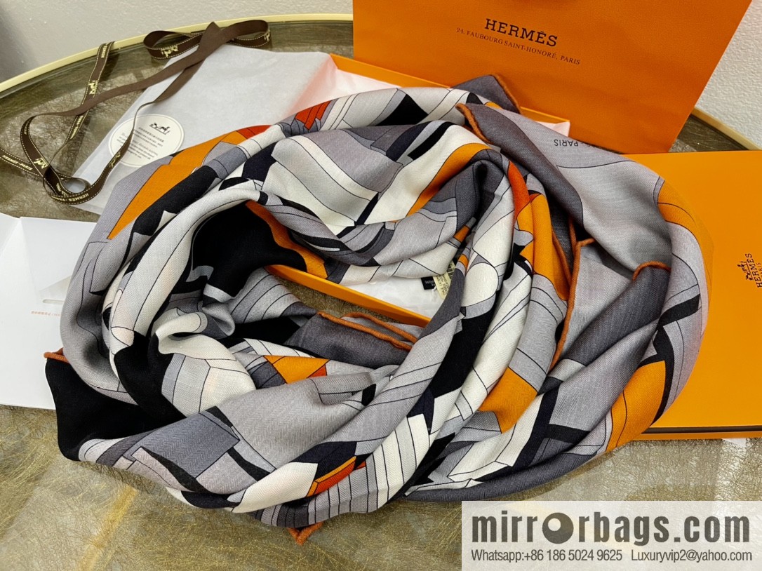Hermes 21 new silk wool square scarf