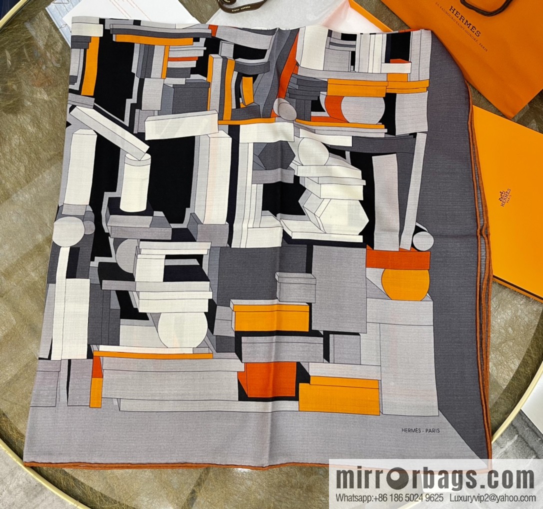Hermes 21 new silk wool square scarf