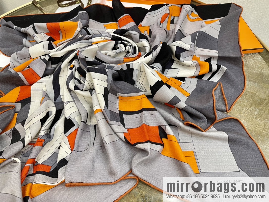 Hermes 21 new silk wool square scarf