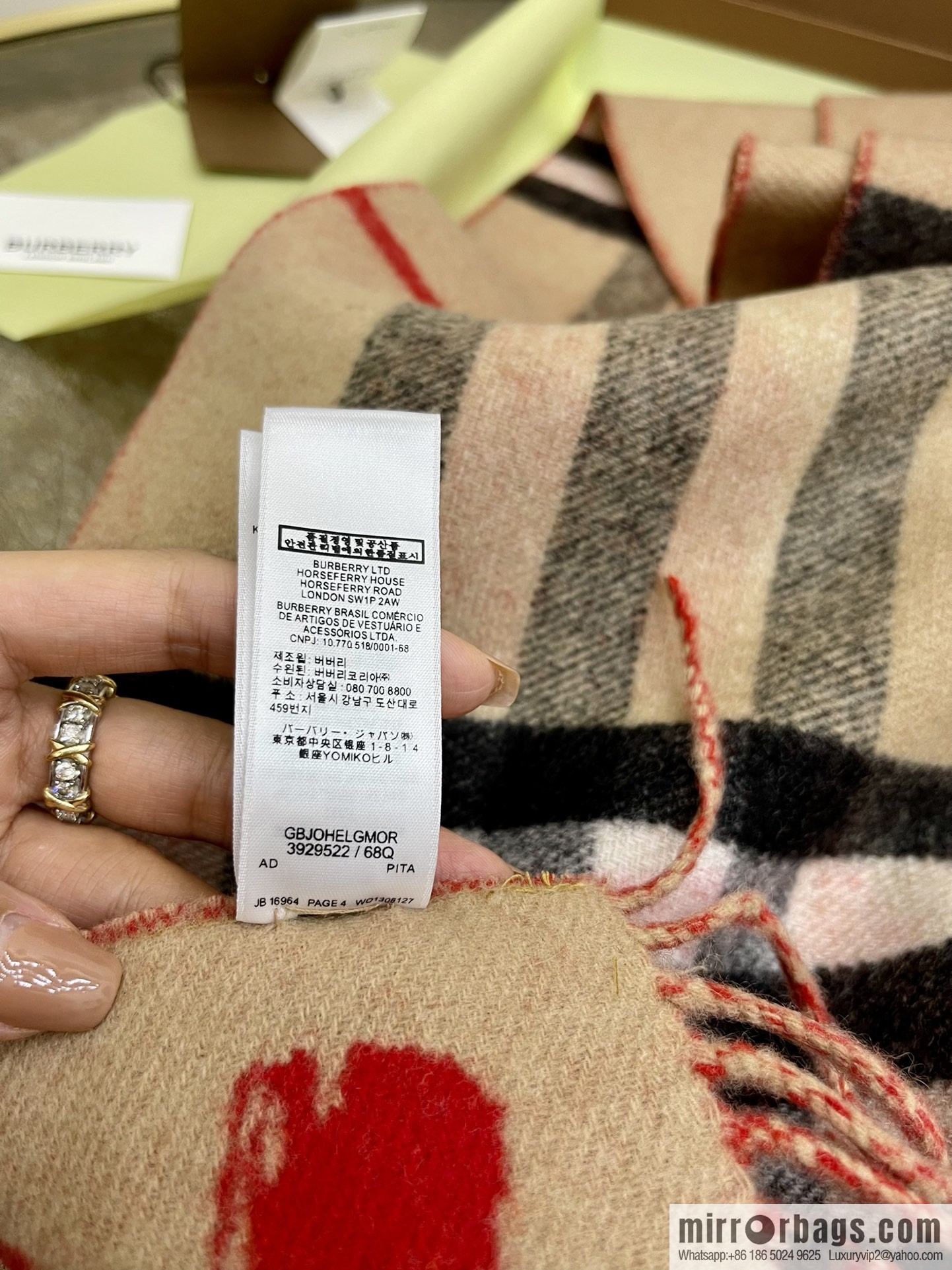 Burberry Love Cashmere Scarf