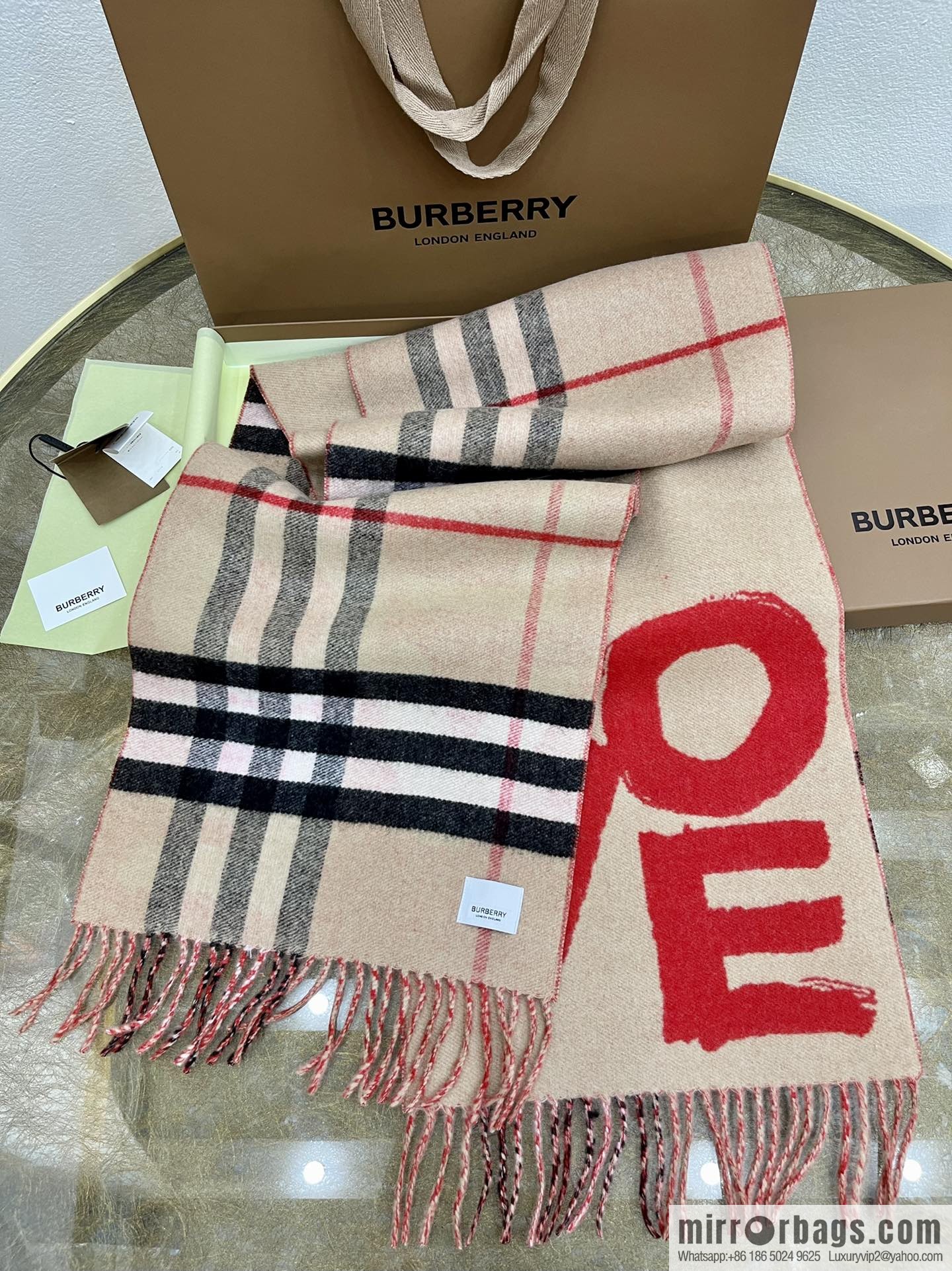 Burberry Love Cashmere Scarf